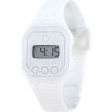 Pixelmoda Ops White Unisex Trendy Flat Digital Water Resistant Watch