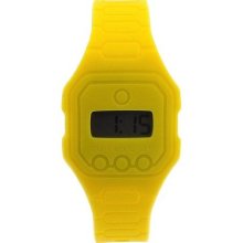 Pixelmoda Ops Yellow Unisex Trendy Flat Digital Water Resistant Watch