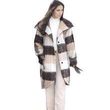 Plaid Cocoon Coat