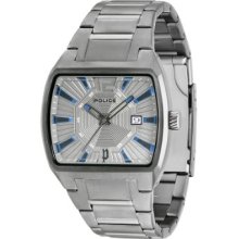 Police District Men's Quartz Watch With Grey Dial Analogue Display And Grey Stainless Steel Bracelet 13407Jsu/61M