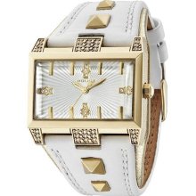 Police Pl-13662jsg-04 Men's Elevation Silver Dial Leather Strap Gold Steel Watch