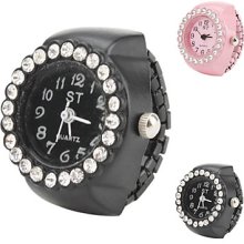 Polish Women's Dull Crystal Style Alloy Analog Quartz Ring Watch (Assorted Colors)