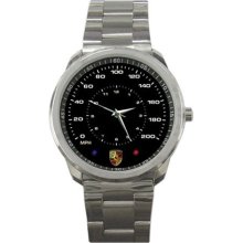 Porsche SE Germany Sport Exotic Car Speedometer Sport Metal Watch