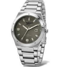 Premiership Football Men's Quartz Watch With Grey Dial Analogue Display And Silver Stainless Steel Bracelet Ga3718