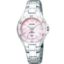 Pulsar Bracelet Ceramic Bezel Womens Watch Pxt899