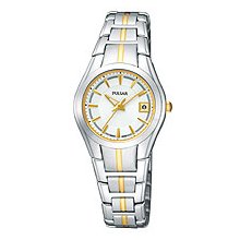 Pulsar Bracelet Collection Date Window Silver Dial Women's watch #PXT837