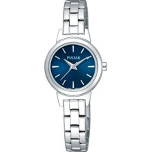 Pulsar Ptc553x1 Ladies Silver Watch Blue Dial 2 Year Warranty Uk Seller