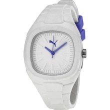 Puma Bubble Gum Small White Dial White Silicone Unisex Watch Pu102882001