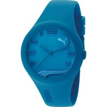 Puma Dark Blue Dial Quartz Silicone Strap Ladies Watch Pu103001003