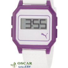 Puma Flat Screen Pu910951007 Purple Digital Men's Watch 2 Years Warranty