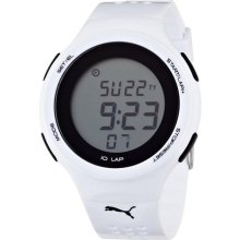 Puma Unisex Sport PU910931002 White Rubber Quartz Watch with Silv ...