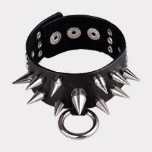 Punk Rock Gauntlet Bracelet Wrist Strap Leather Metal Alloy Punkrocker Apparel