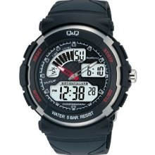 Q&q By Citizen Mens Sport Watch Dual Force Analog & Digital Chronograph Gift Box