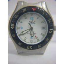 Rare Adi 5 Atm Quartz Date Watch Large Hands