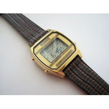 Rare Vintage 1985 Gold Seiko A904 Lcd Digital Alarm Chronograph Watch