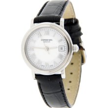 Raymond Weil 53741W Tradition Steel Case Black Leather Women's Watch