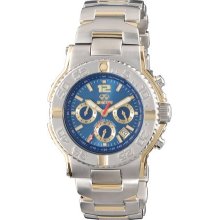 Reactor Critical Mass Men's Chronograph Watch - Bracelet - Two-Tone - Ocean Blue Dial - 75103