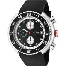 Red Line Men's Driver Chronograph Black Dial Black Silicone