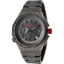 Red Line Men's Travel Chrono Off Black Dial Grey Accents Gunmetal Ip S