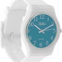 Reflex Ladies Watch, White Anti Allergic Strap, Blue Face