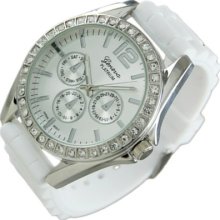 Rhinestones Geneva Ladies Or Men Watch Gm88a6