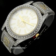 Rhinestones Hip-hop Dollar Logo Geneva Men's Watch Ds98sg