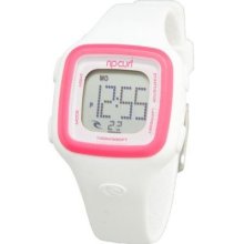 Rip Curl Candy Digital Silicone Watch - Women's White Pink, One Size