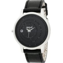 Rip Curl Women's A2341g-blk Riviera Black Leather Watch. 100% Genuine