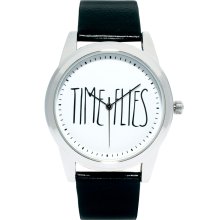 River Island Time Flies Watch Black