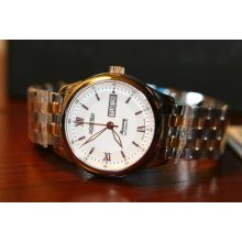 Roamer Mercury Rose Gold Tone Swiss Made Men's Automatic Watch $1500 Rare