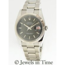 Rolex Datejust 116234 D 18k Gold & Steel Black Index Dial Mens watch