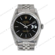 Rolex Datejust Mens Watch 16220 Box & Papers One Year Warranty