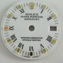 Rolex Ladies Datejust 69173 Roman Figure White Dial 20 Mm (nos & Original)