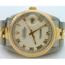 Rolex Stainless Steel 18k Oyster Perpetual Datejust Automatic Watch (1991)