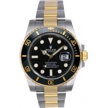 Rolex Submariner 2-Tone Steel & Gold Men's Watch 116613 Black Dial