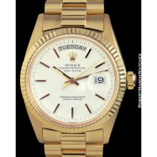 Rolex Vintage Day Date President 1803 18k Automatic White Dial 1970