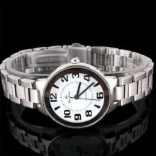 Royal Women White Dial Steel Quartz Wristwatch Ng52 Box.