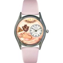 S-0910018 Jewelry Lover Pink Pearls Watch Classic Silver