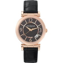 Saint Honore Women's 752011 8NBR Opera Rose Gold PVD Black Dial L ...