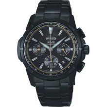 Seiko Agad717 Wired Chronograph Standard Solar Black Men's Watch