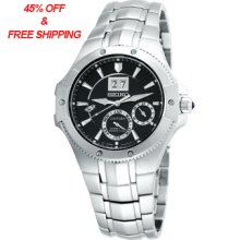 Seiko Designer Stainless Steel Menâ€™s Wrist Watch Snp007 Retail $675.00