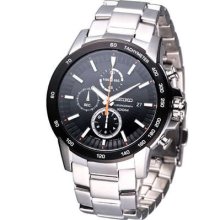 Seiko Men Criteria Chronograph Watch Black Sndc75p1