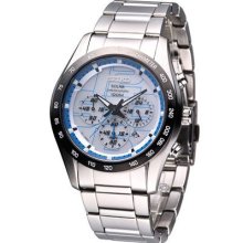 Seiko Men Criteria Solar Chronograph Sapphire Watch Blue Ssc065p1