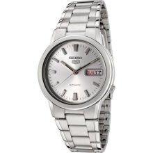 Seiko Men's Seiko 5 Automatic Silver Dial Stainless Steel ...