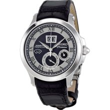 Seiko Premier Hybrid Leather Mens Watch SNP049