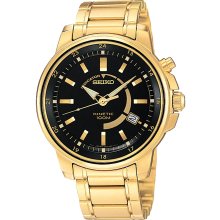 Seiko SKA390 Kinetic Gold-Tone Stainless Steel Men's Watch