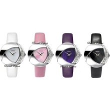 Seksy Sekonda Ladys Eclipsed Crystal Patent Strap Watch