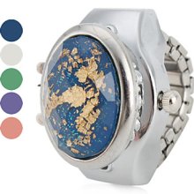 Shining Women's Crystal Effect Style Alloy Analog Quartz Ring Watch (Assorted Colors)