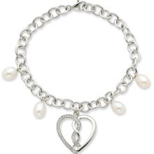 Silver Hearts Joined Together Sentimental Expressions Bracelet