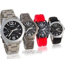 SINOBI Stylish Men's Analog Watch Set with 3 Replace Watch Cases and